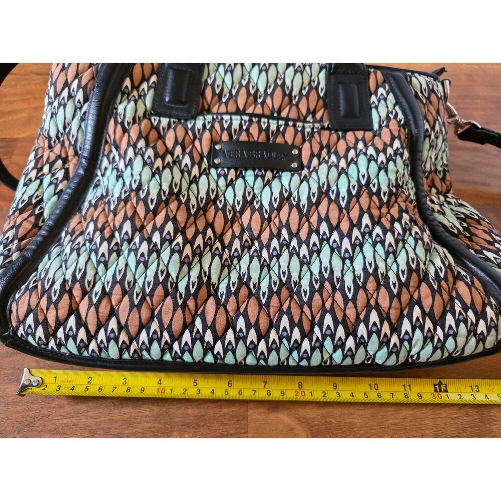 Vera Bradley Large Trapeze Tote Shoulder Bag Sierra Stream - Picture 6 of 7